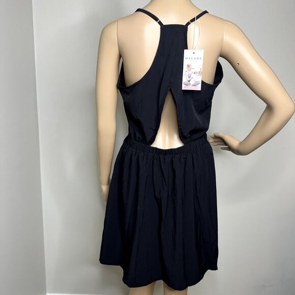 Halara Black Breezeful Cut Out Halter Dress - Picture 3 of 7